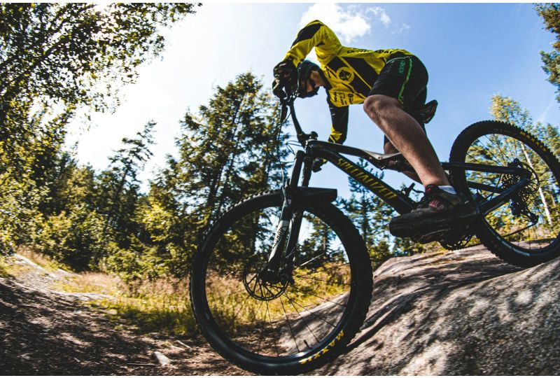 Mountainbike Einsteiger auf dem Trail