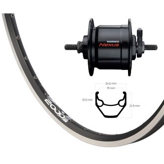 RYDE ZAC 2000 Vorderrad 26 Zoll Shimano DH-C3000-3N Vollachse schwarz