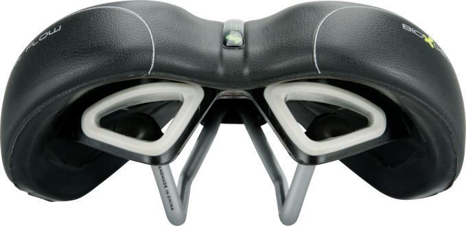 Sportourer Fahrradsattel Zeta Gel Flow Hi-Viz – City Sattel Schwarz, Mit Gel-Einlage & Reflektierendem Bezug