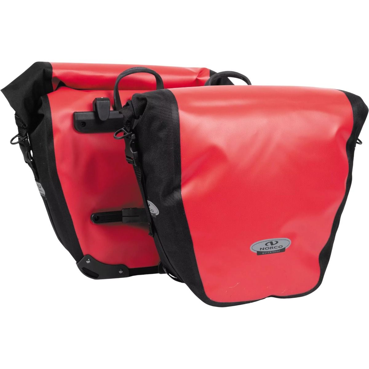 Borsa Posteriore Impermeabile Norco ARKANSAS 40L, Rosso/nera, In Tessuto Telonato
