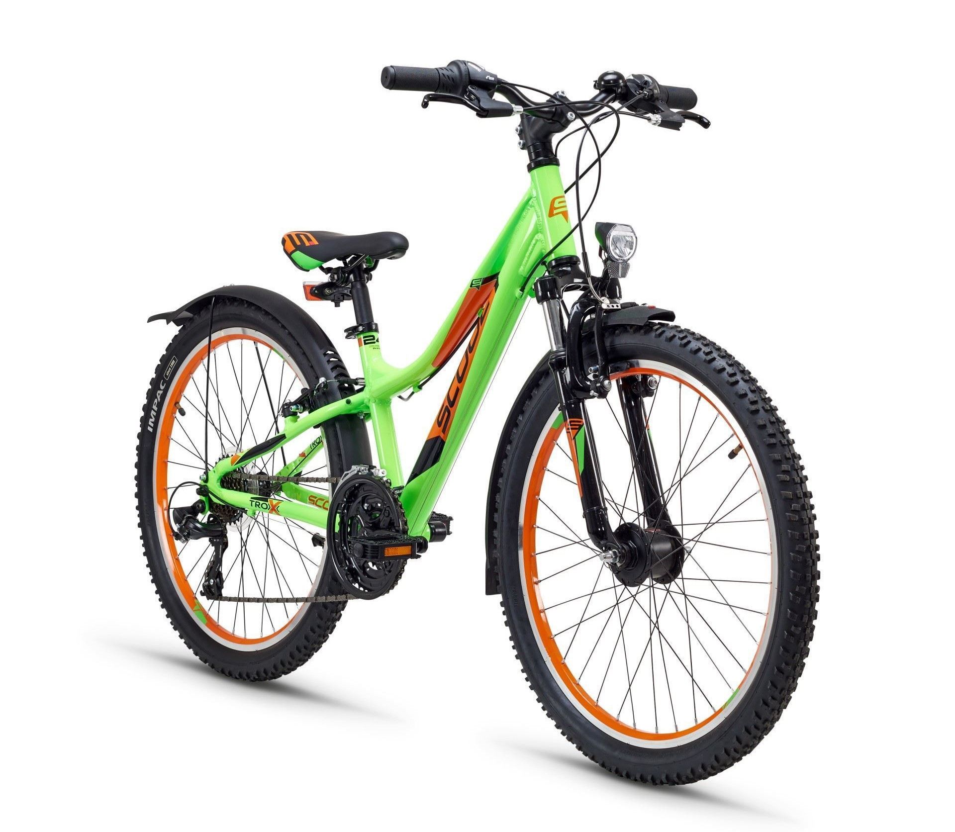 S'cool troX urban 24 21S neon green (2019) Fahrrad