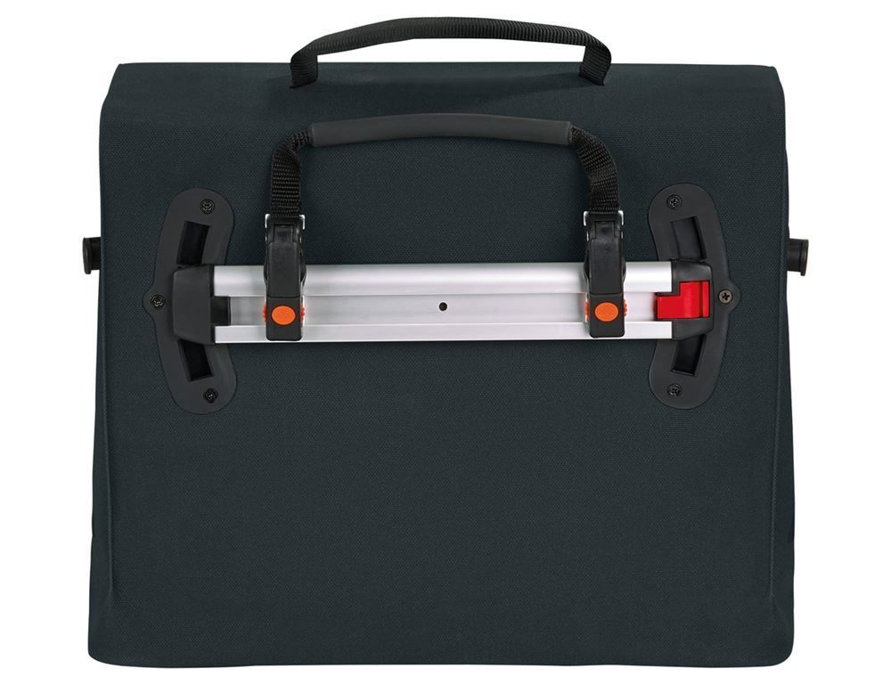 VAUDE Radtasche Bayreuth III L – Phantom Black, Wasserdicht | Für Laptop Bis A4 | Plug And Ride-Befestigung | Made In Germany