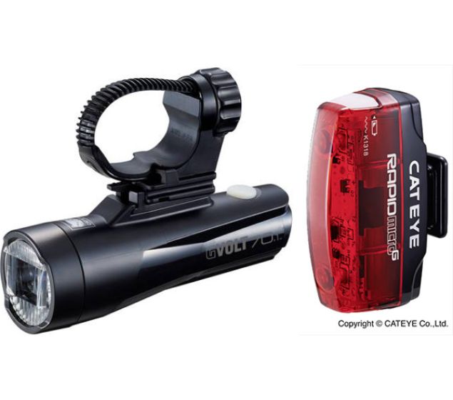 Cateye Beleuchtungskit GVolt 70.1 + Rapid Micro G