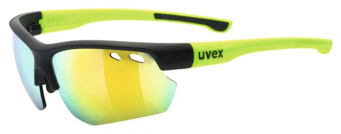 Uvex Sportstyle 115 - black mat yellow/ mirror yellow
