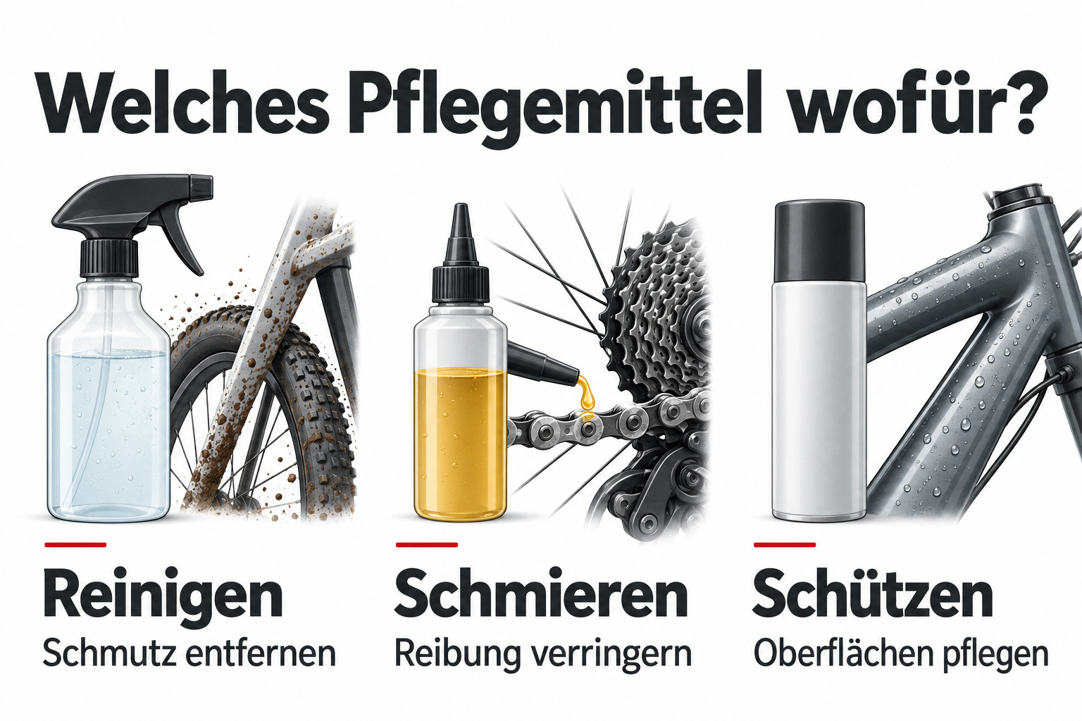 Pflegemittel nach Bauteil auswählen