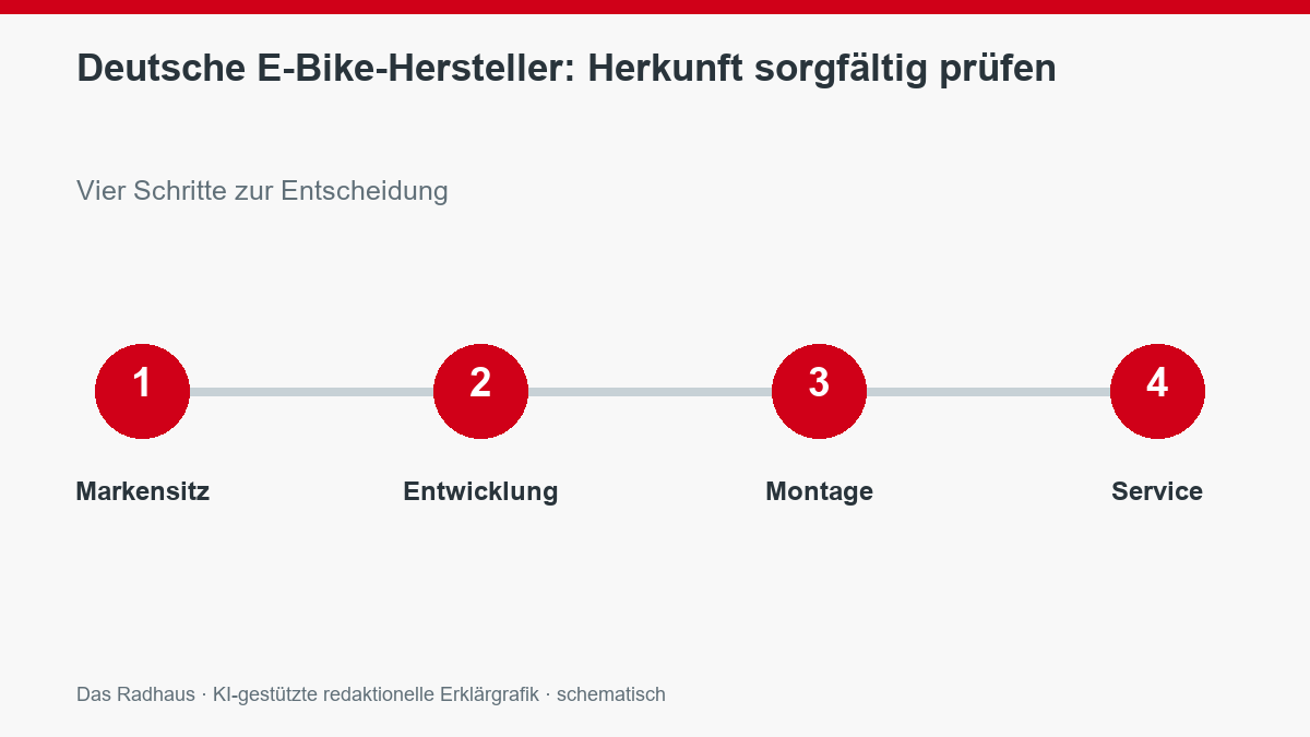 Deutsche E-Bike-Hersteller: Herkunft sorgfältig prüfen: Markensitz, Entwicklung, Montage, Service