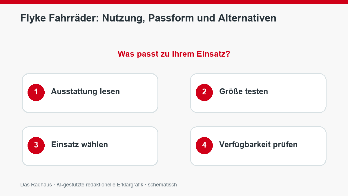 Weitere Prüfpunkte zu Flyke Fahrräder: Nutzung, Passform und Alternativen